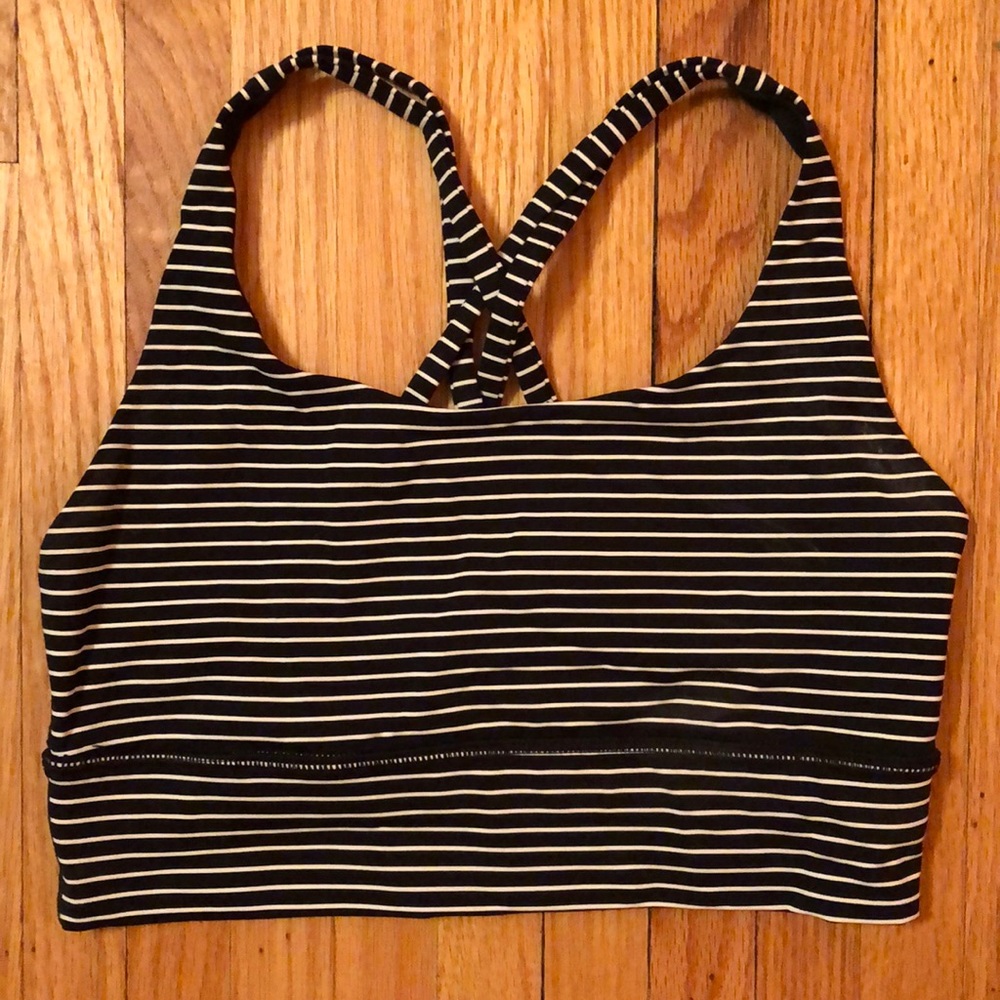 Striped sports bra